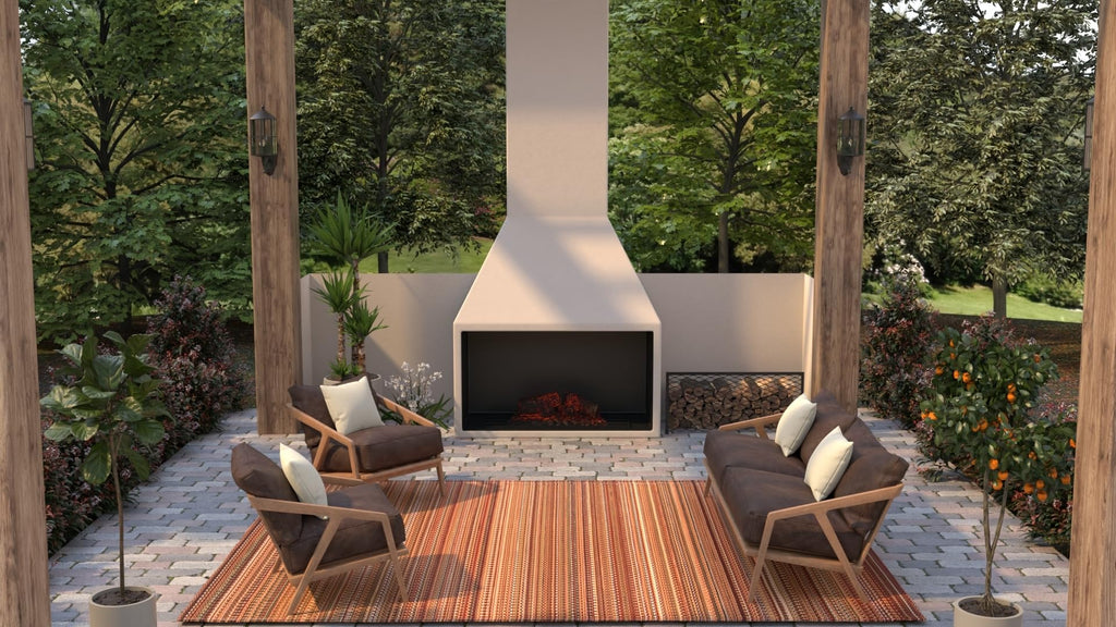 Mad Mats Geometric Outdoor Rug, Reversible Plastic Mat (6' X 9', Mix - Earth)