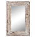 EMAISON 36 X 24 inch Wall Mount Wood Frame Bathroom Vanity Mirror Rustic Horizontal/Vertical Rectangle Mirror for Over Sink, Bed