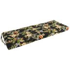 Blazing Needles Patterned Outdoor Spun Polyester Loveseat Cushion, 48' Wide, Freeport Ebony