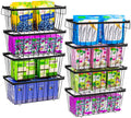 Wetheny Freezer Organizer Bins With Side Handle 8 Pack Stackable Chest Freezer Organizer, White
