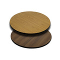 3 Pk. 24 Round Table Top with Natural or Walnut Reversible Laminate Top