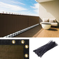 Royal Shade Custom Size 3  x 19  Brown Balcony Privacy Screen Apartment Above Railing Porch Patio Fence Windscreen Cover Netti