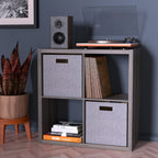 Closetmaid 4552 Decorative Open Back 4-Cube Storage Organizer, Graphite Gray