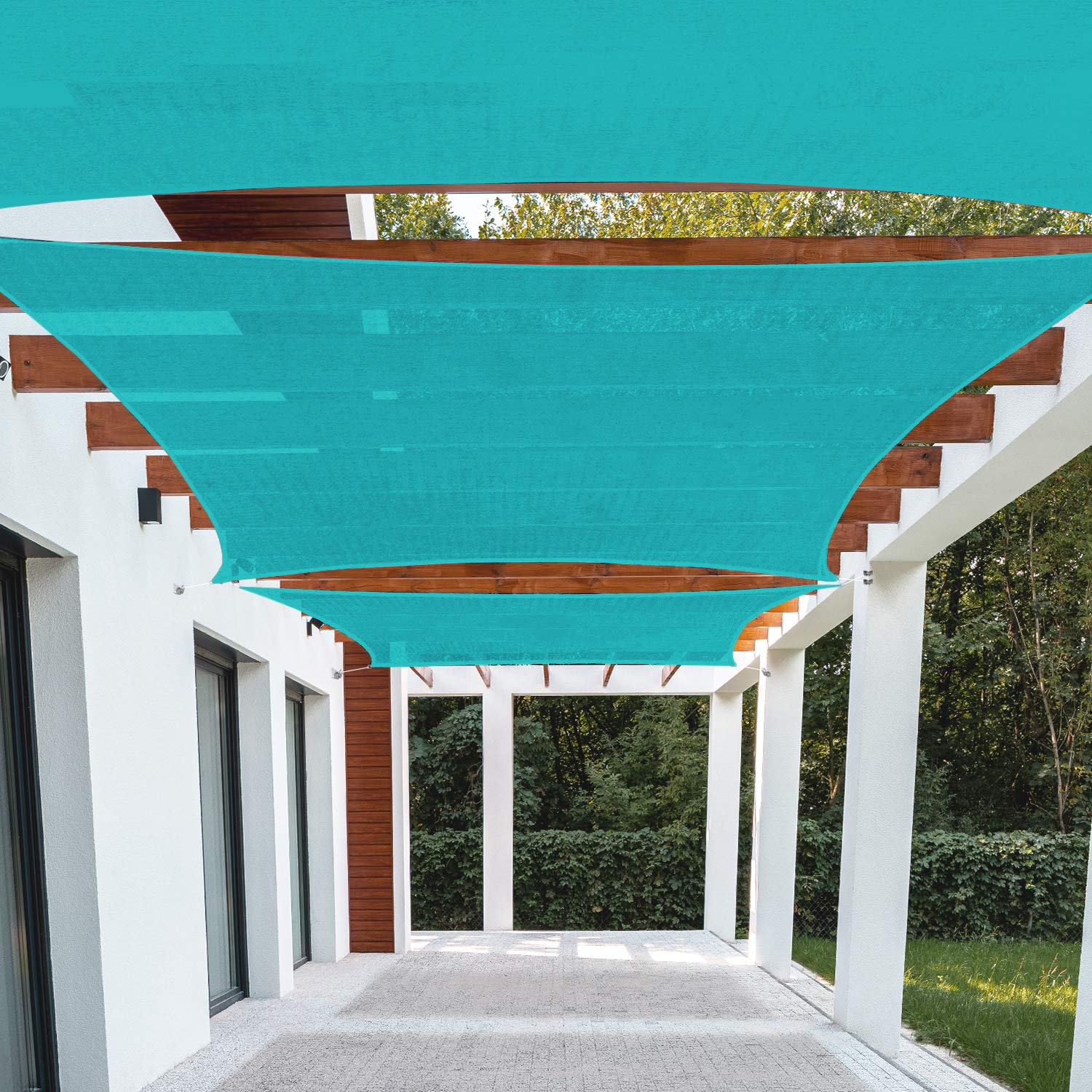 Patio Paradise 21' X 23' Sun Shade Sail Rectangle Canopy Patio Cover Sunlight Block Awning Heavy Duty Commercial Grade For Backy