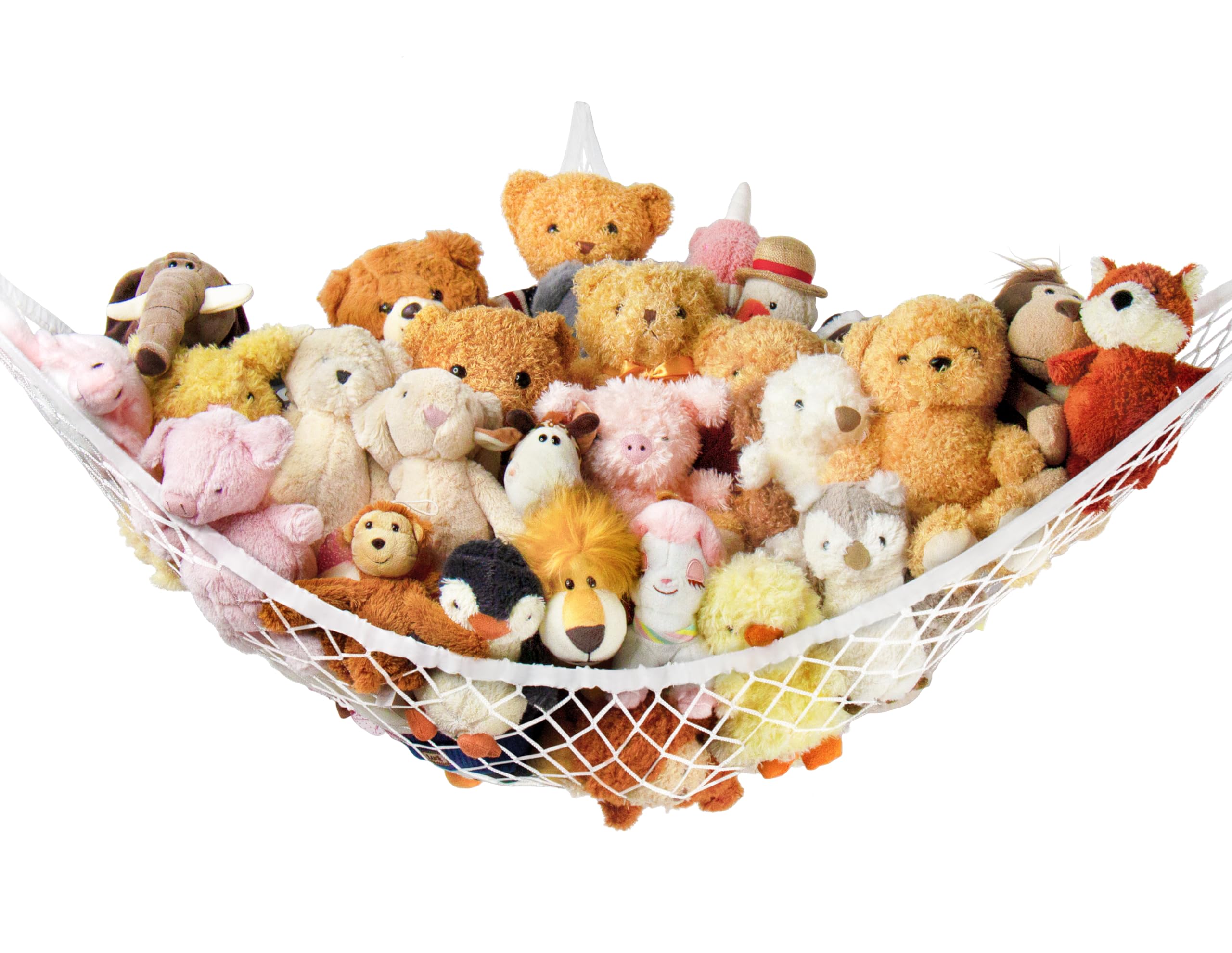 Stuffed Animal Storage Hammock Net Corner - Large Toy Hammock Net for Stuffed Animals Room Decor - Cute Stuff Animal Organizer H
