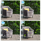 Tudomro Waterproof Plastic Chair Covers, 4 Pcs, Clear, 37 x 30 x 30 Inch, PE Material, for Outdoor Furniture Storage and Moving