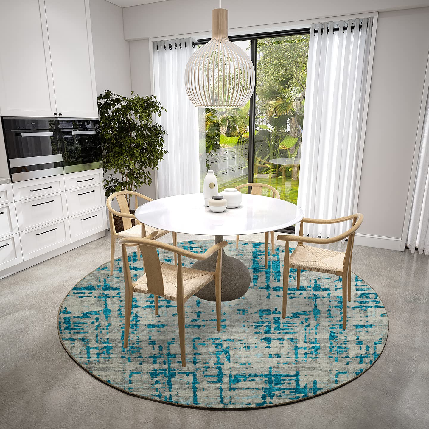 Dalyn Rugs Brisbane Br5 Modern Camouflage Teal 8' X 8'