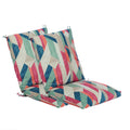Makimoo Set Of 2 Outdoor Dining Chair Cushions, Patio Seating Cushions, 38X18X4.5 Inch, For Garden Patio Furniture (Red-Green Ge