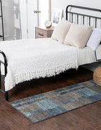 Unique Loom Autumn Collection Area Rug - Providence (2' 7'' X 10' Runner, Blue Gray/ Light Brown)