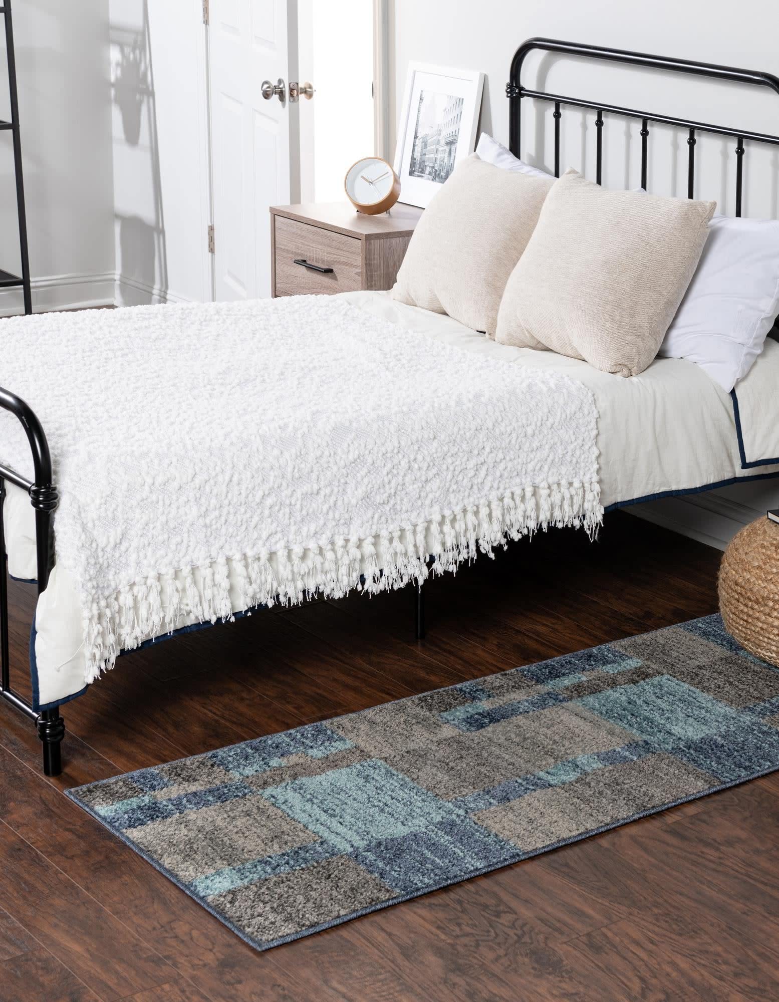 Unique Loom Autumn Collection Area Rug - Providence (2' 7'' X 10' Runner, Blue Gray/ Light Brown)