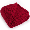 Long Create Chunky Knit Throw Blanket 50'X 60', 100% Handmade With Soft Chenille Yarn, 4.4Lbs Thick Cable Knitted Blankets, La