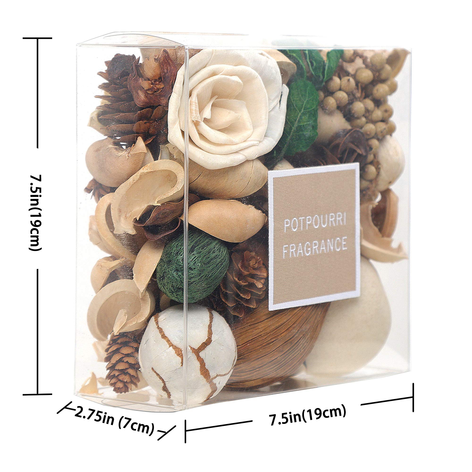 Qingbei Rina Potpourri Dried Flowers,Peach Scented Decorative Potpourri Bowl Filler,Vase Filler,Home Fragrance Smell,Bathroom De