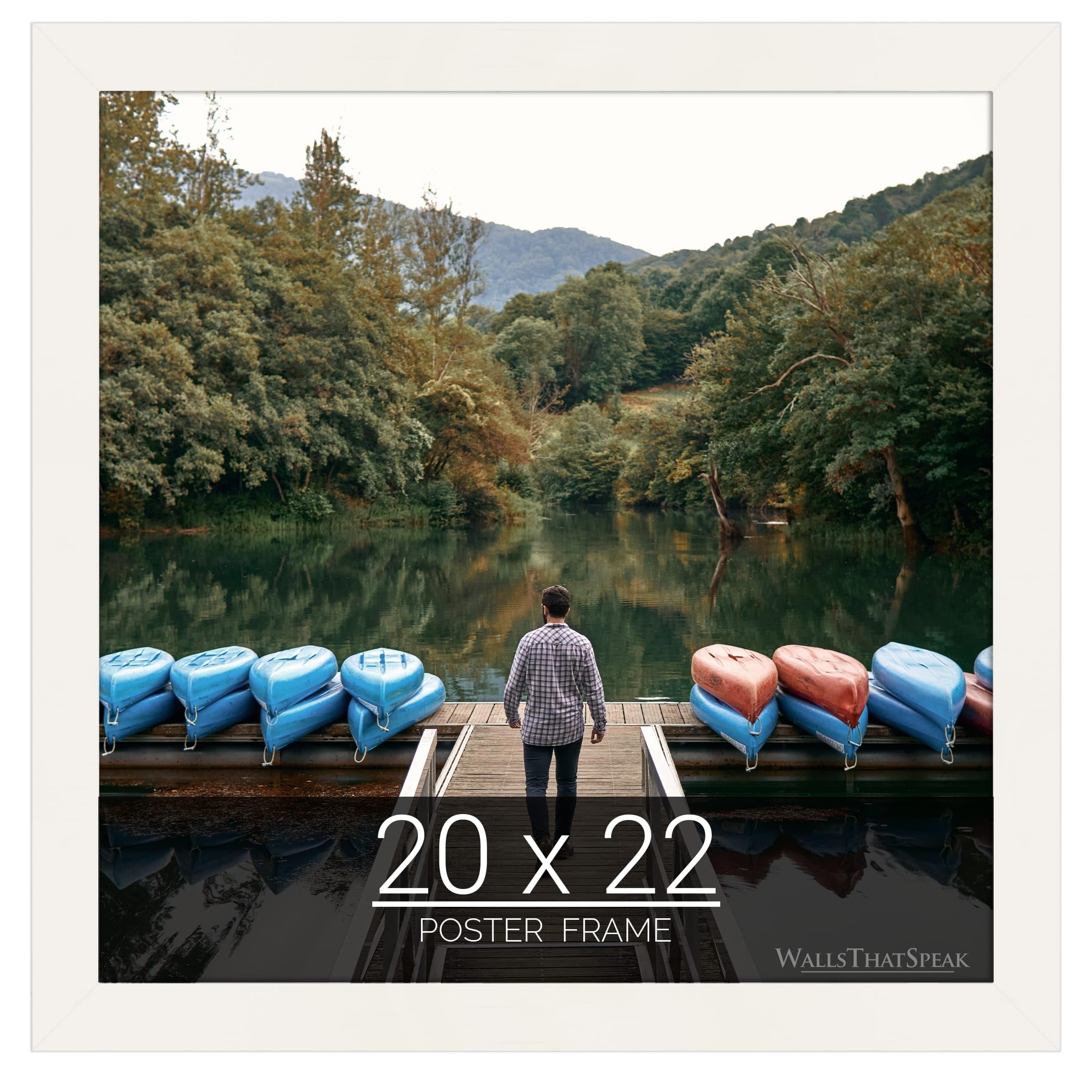 wallsthatspeak 20x22 white Picture Frame for Puzzles Posters Photos or Artwork