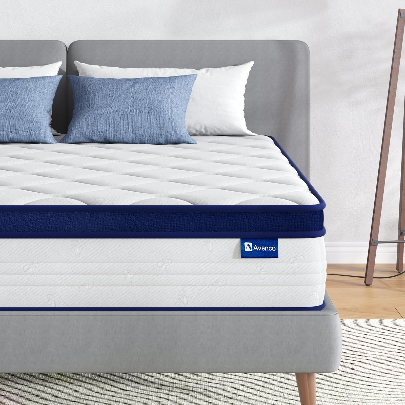 Avenco Queen Size Mattress, 12 Inch Queen Mattresses in a Box, Hybrid Spring Mattresses with Comfort Foam and Pocket Coils for P
