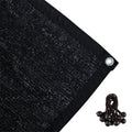 Shatex 90% Shade Fabric 12' X 12' Sun Shade Cloth With Grommets For Pergola Cover Canopy, Black, 12 Bungee Balls