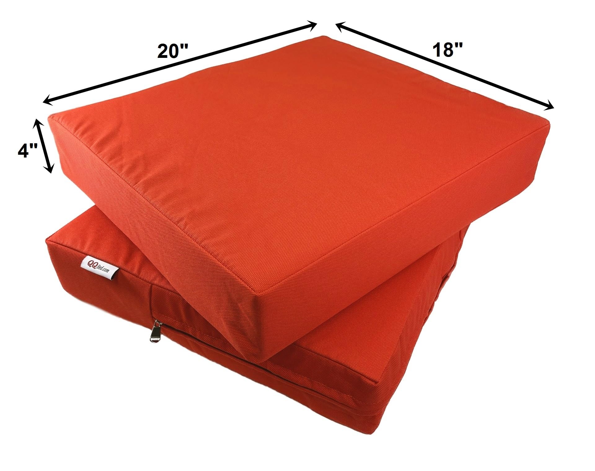 Qqbed 2 Pack Outdoor Patio Chair Pillow Seat Water-Resistant Cushion Covers In Tango Color 20'X18'X4' - Replacement Covers On