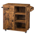 Hoobro Kitchen Island, Storage Cabinet With Drawer, Kitchen Cart With Spice And Towel Rack, Saving Space, Easy Assembly, For Liv