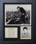 Legends Never Die Elvis Presley Performing Live Collectible | Framed Photo Collage Wall Art Decor - 12x15, Model: 16446U, BLACK 