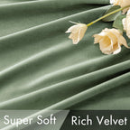 Miulee Sage Green Velvet Curtains 84 Inches - Luxury Blackout Curtains For Bedroom Living Room Thermal Insulated Super Soft Window Drapes Back Tab Rod Pocket, W52 X L84 Inches, 2 Panels