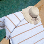 Arkwright Cotton Chaise Lounge Cover - (Pack Of 2) 100% Cotton Terry Towel Pool Chair Covers For Outdoor Beach Furniture, 30 X 85 In., Beige