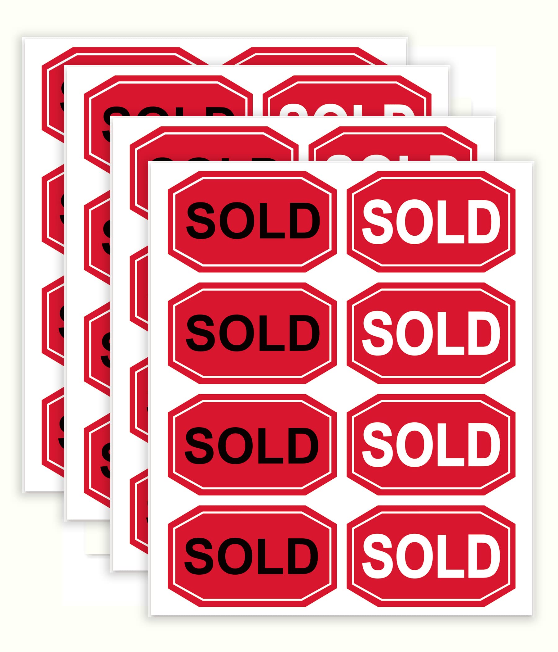 Sold Stickers 2 X1.2 Inch Stickers For Retail Store Fluorescent Red 520 Sold Point Labels For Pricing Inventory Control Shop Yar