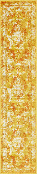 Unique Loom Sofia Collection Area Rug - Salle Garnier (2 x 9 10 Runner, Orange/ Yellow)
