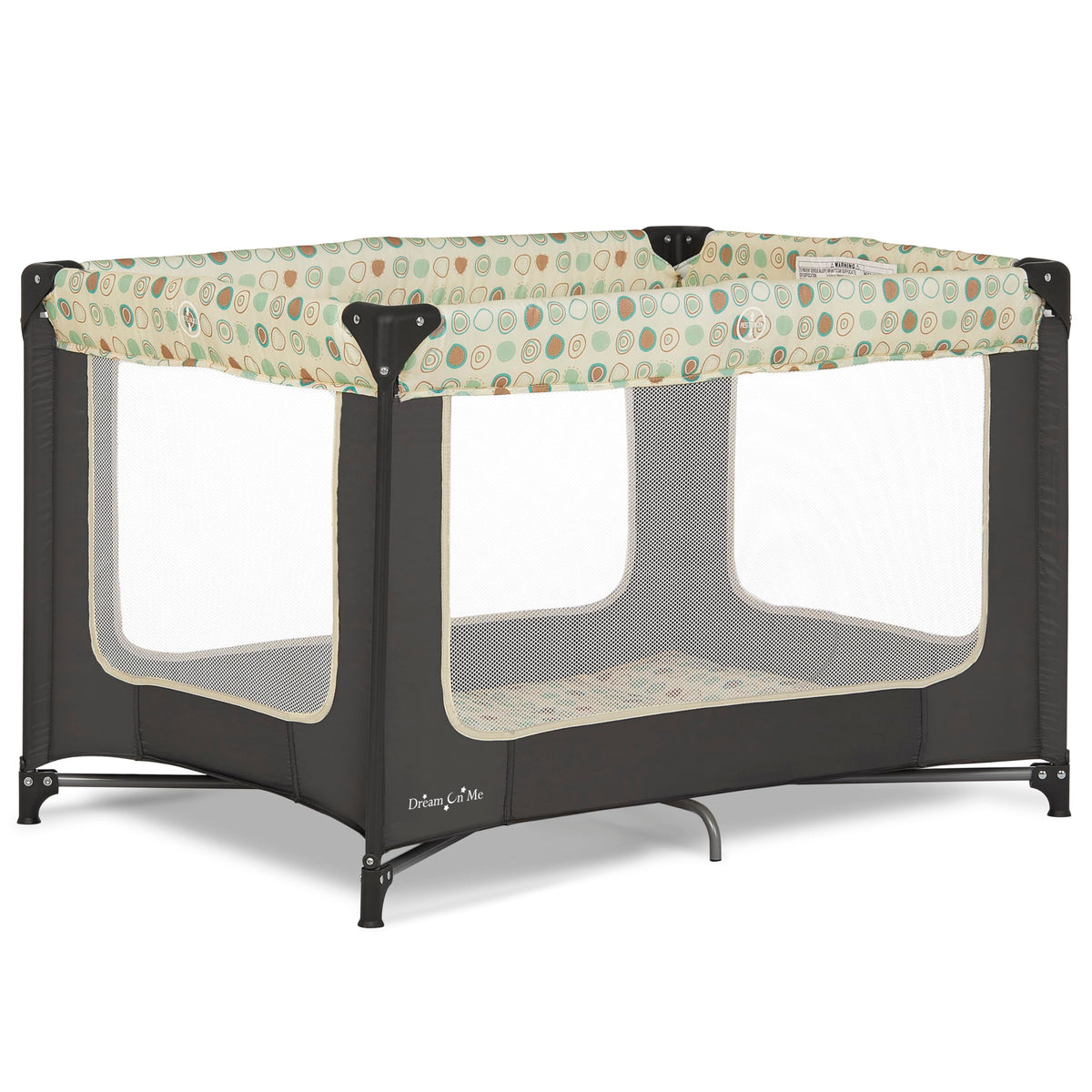 Dream On Me Zodiak Portable Playard in Grey, Lightweight, Packable and Easy Setup Baby Playard, Breathable Mesh Sides and Soft F