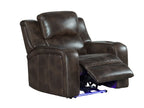 Intercon Silhouette Dual-Power Headrest, Bolero Coffee Recliner