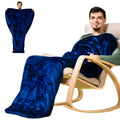 Ezrallora Lightweight Foot Pocket Blanket - Plush Fleece Tv Throw Blanket - Birthday Gifts For Men Who Want Nothing - Gifts For