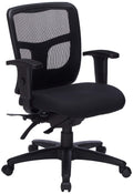 Lorell LLR86802 Managerial Swivel Mesh Mid-Back Chair