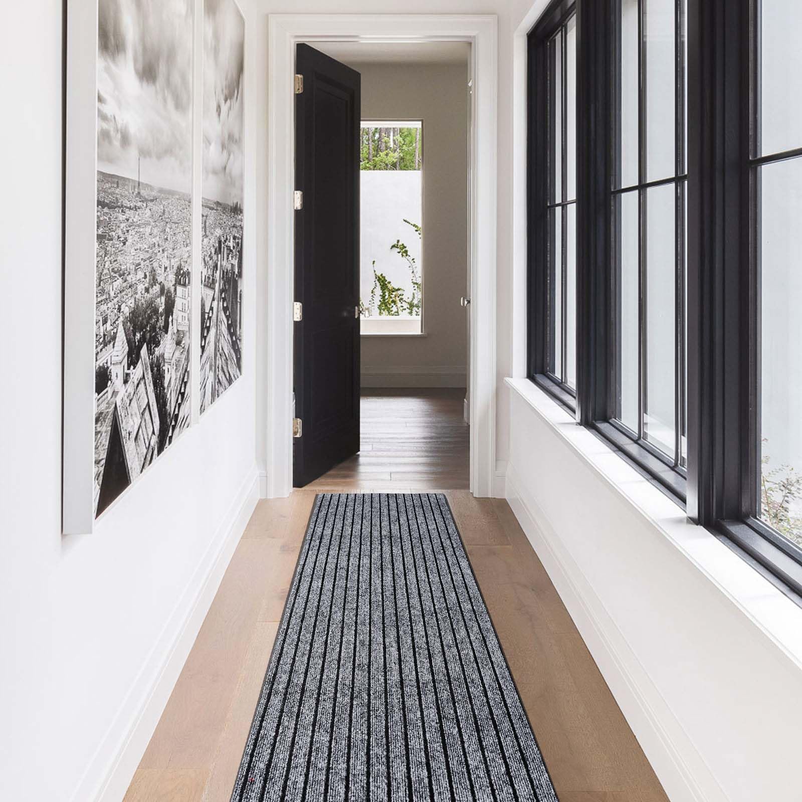 Gotohipi Runner Rug 2'X57'Indoor Outdoor Utility Carpet,Area Rugs With Non Slip Rubber Backing For Hallway Kitchen Entryway Balc