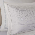 Madison Park Signature Glam Cozy Comforter Set - All Season Bedding Combo Filled Insert And Removable Duvet Cover, Shams, Decorative Pillows, Metallic White King(110'X96') 10 Piece