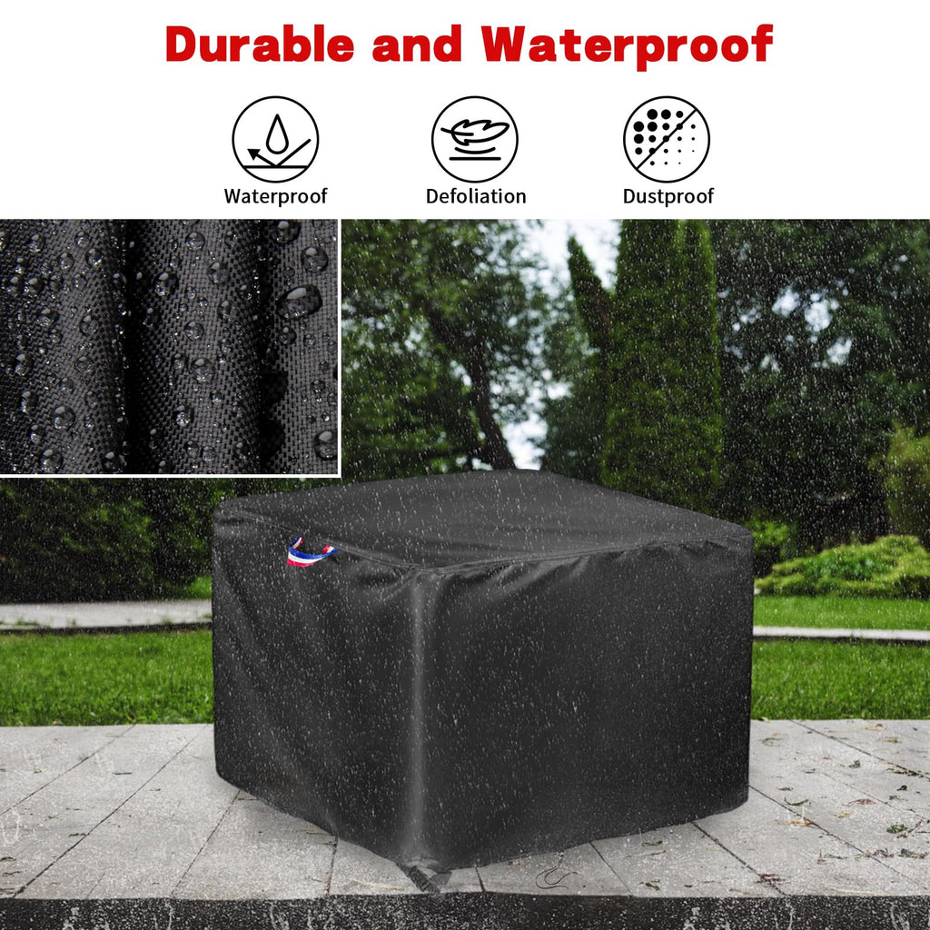 Patio Table Cover, 42 Inch Square Outdoor Table Cover, Waterproof Protective Covers Patio Furniture Covers-42 X 42 X 28 Inch
