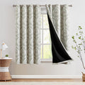Jinchan 100% Blackout Curtains 72 Inch Length 2 Panels Green Damask Medallion Window Curtains For Bedroom Grommet Thermal Insulated Drapes For Living Room Vintage Luxury Window Treatments Set
