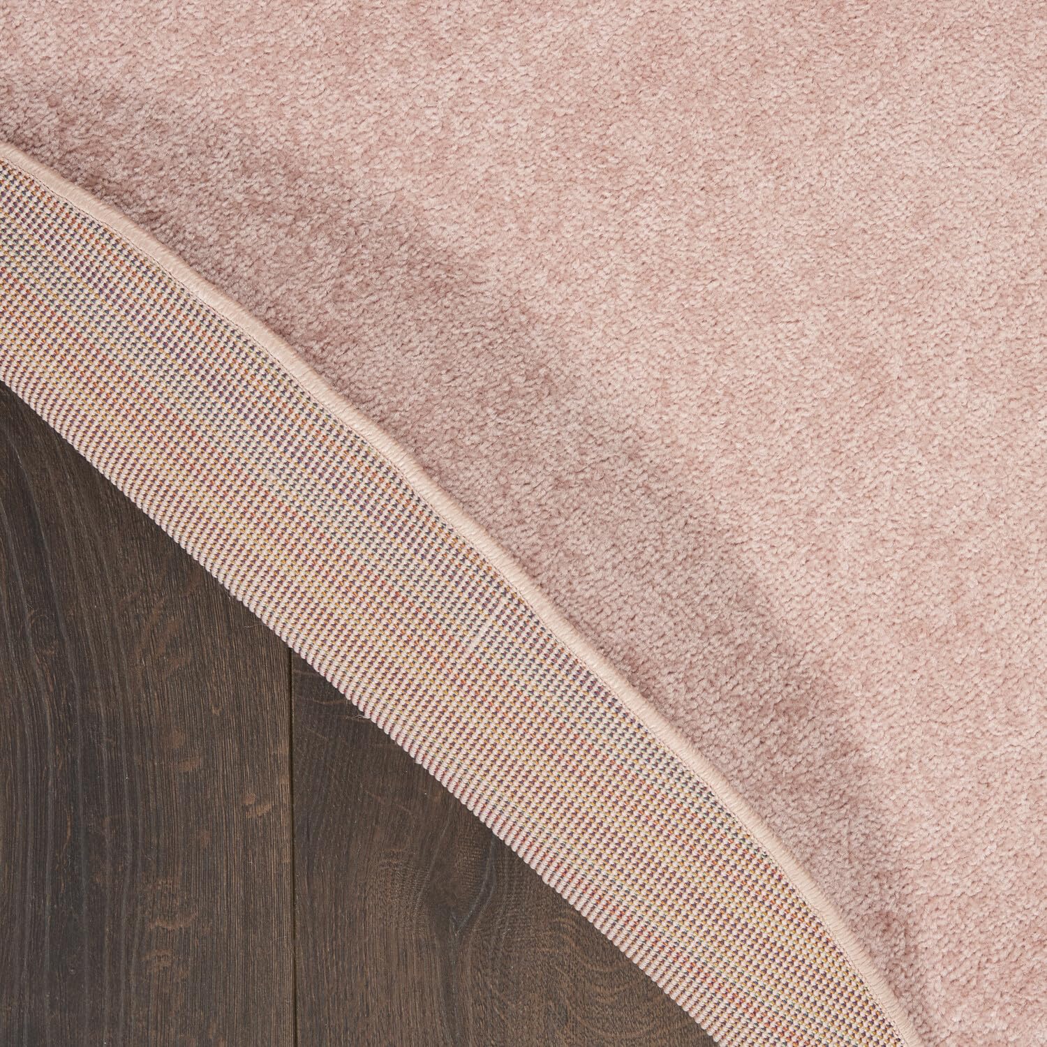 Nourison Essentials Indoor/Outdoor Pink 4' X Round Area -Rug, Easy -Cleaning, Non Shedding, Bed Room, Living Room, Dining Room, Backyard, Deck, Patio (4 Round)