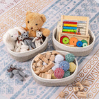 Cubesland Rope Woven Storage Baskets, Small Baby Nursery Organizer Basket, Rectangular Organization/Storage Bins, Closet Shelves
