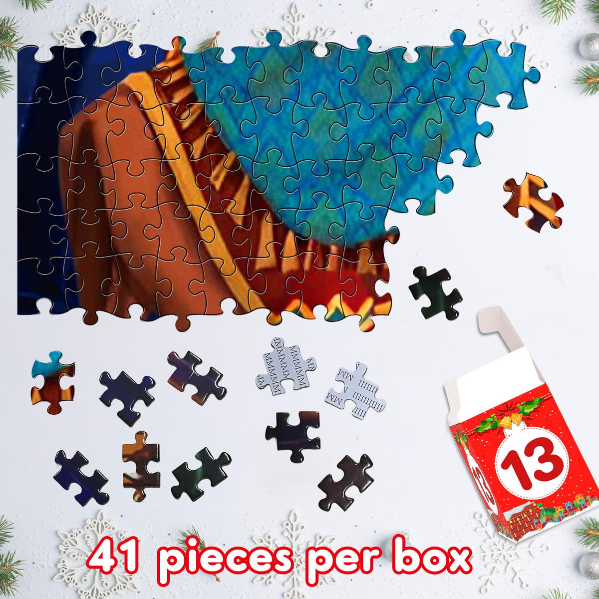 Christmas Advent Calendar 2024 Nativity Jigsaw Puzzles 1000 Pieces For Adults, 24 Days Christmas Countdown Calendar For Women Me