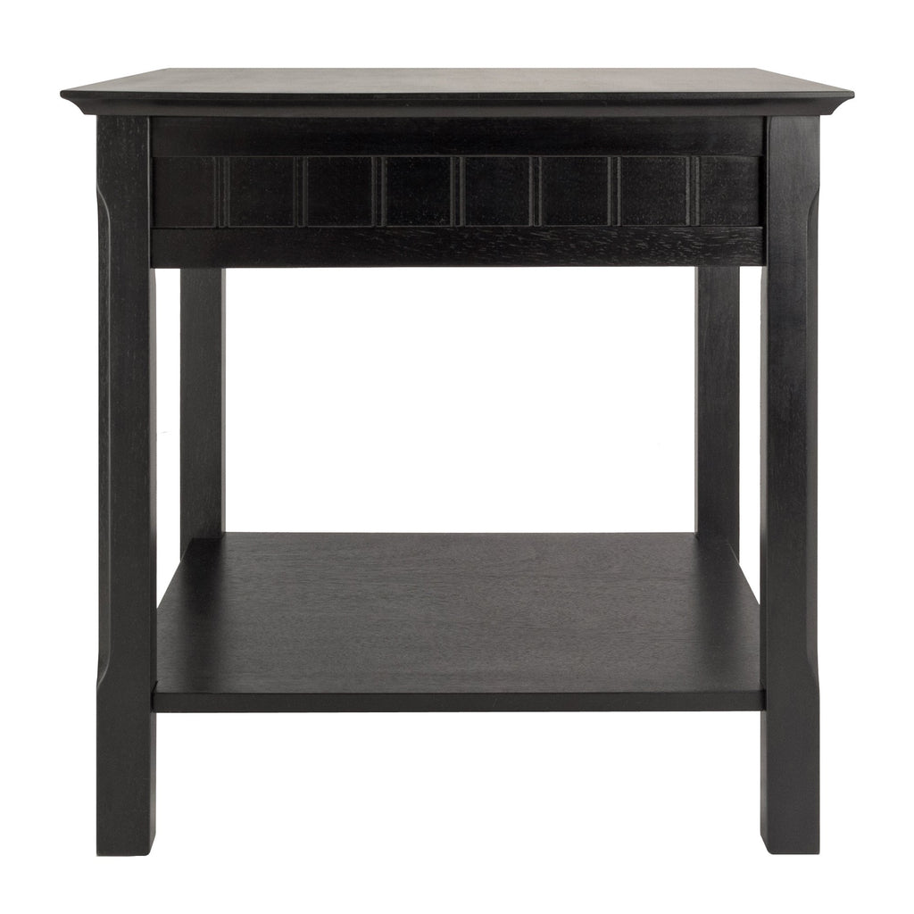 Winsome Wood Timber Occasional Table, Black, 21.97 x 21.97 x 22.05 inches