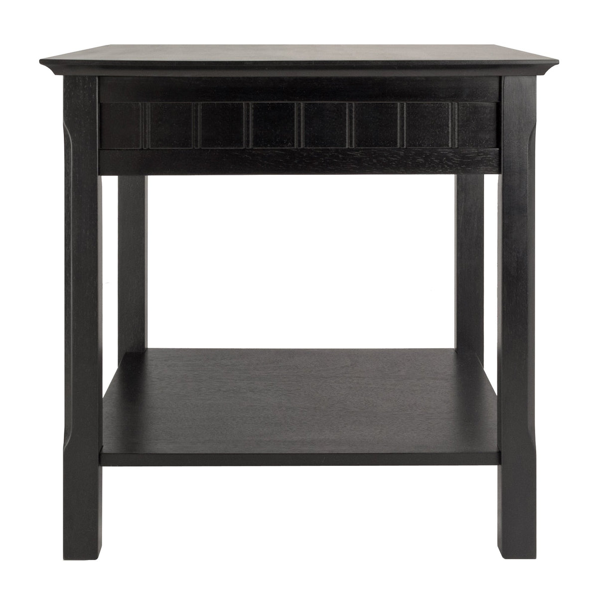 Winsome Wood Timber Occasional Table, Black, 21.97 x 21.97 x 22.05 inches