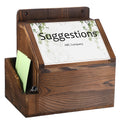 Btsky Wood Suggestion Box With Lock Wall Mounted Donation Box With 5'X7' Acrylic Sign Slot Office Ballot Box With Side-Pocket