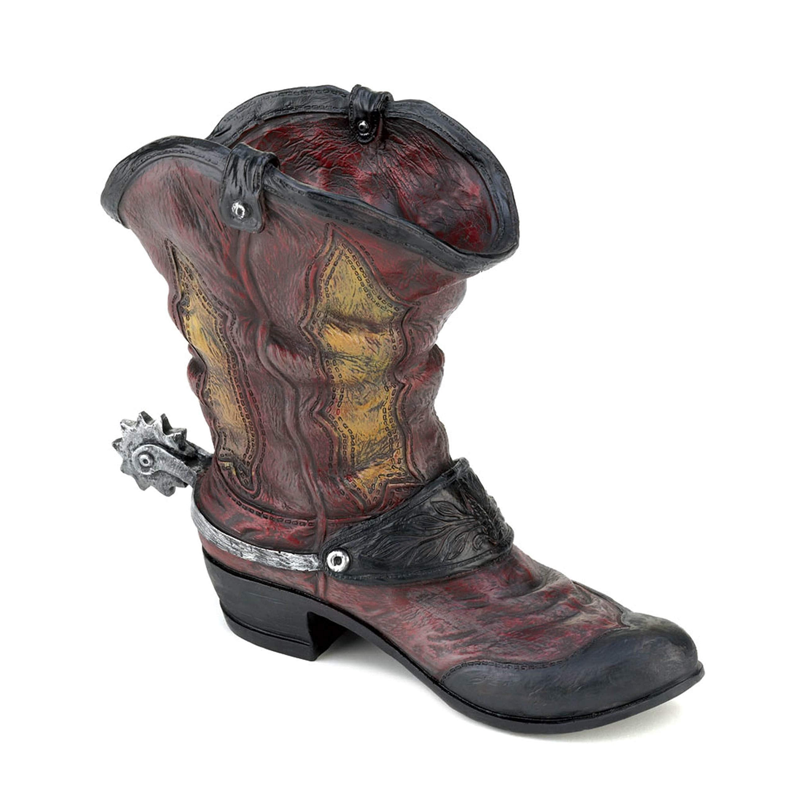 Accent Plus Spurred Cowboy Boot Planter 7.62x4.31x9