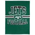 Foco Nfl Micro Raschel Plush Throw Blanket, Stripe Logo 45 X 60, New York Jets