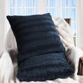 Cheer Collection Faux Fur Throw Pillows - Decorative Pillows For Couch, Bed Throw Pillows, Blue Accent Pillows For Bedroom Or Li