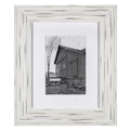 Malden International Designs Whitman White Wash Matted Wood Picture Frame, 5x7/8x10, White