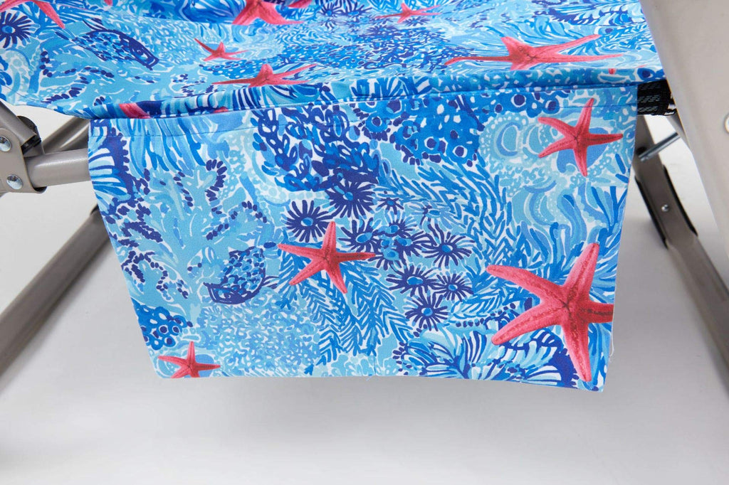 Vocool 85 X 30 Inch Beach Chair Towel Cover Chaise Chair Cover With Pockets And Clips Pool Chair Cover Chaise Lounge Towel Cover For Sun Lounger Sunbathing Garden Beach Hotel, No Sliding (Starfish)