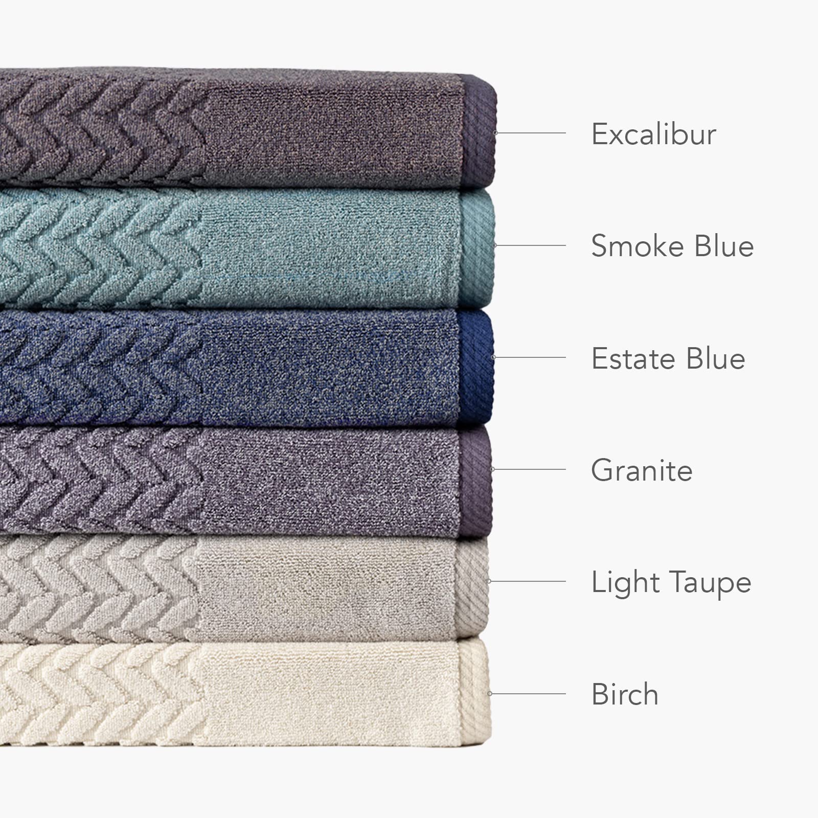 Texere 100% Organic Cotton Jacquard 650 Gsm Premium Bath Towel Sets - Extra Absorbent Quick Dry And Plush (Cable, Excalibur, 4 B
