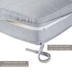 Greendale Home Fashions Outdoor 2-Piece Sunbrella Fabric Deep Seat Cushion Set, Granite
