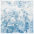 Safavieh Brentwood Collection 10 Square Ivory/Navy BNT822B Modern Abstract Non-Shedding Area Rug