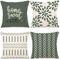 Ycoll Pillow Covers 20X20 Modern Sofa Throw Pillow Cover, Decorative Outdoor Linen Fabric Pillow Case For Couch Bed Car (Aqua Gr
