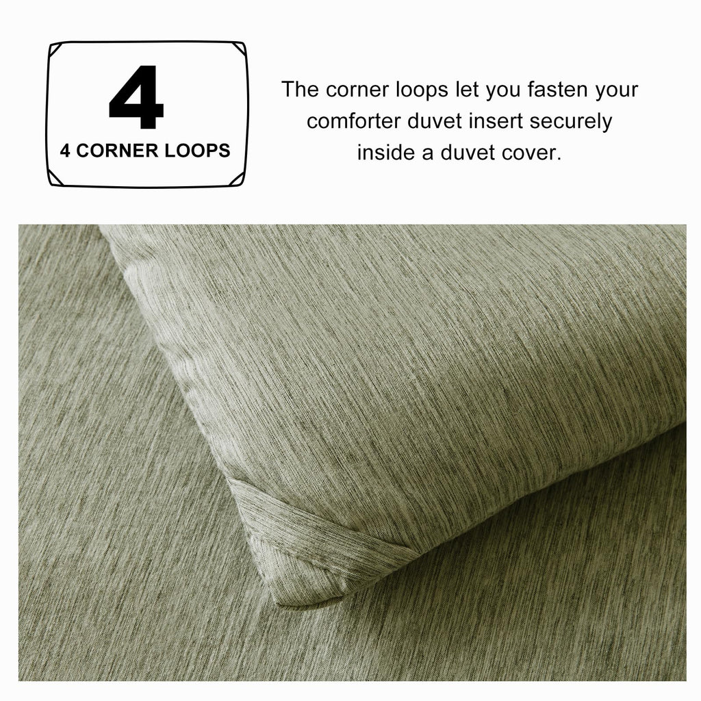 Cozylux King Size Comforter Set - 3 Pieces Olive Green Soft Luxury Cationic Dyeing Bedding Comforter For All Season, Breathable Lightweight Fluffy Boho Bed Sets With 1 Comforter And 2 Pillow Shams